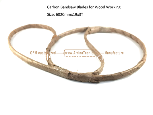 Les lames de tronçonneuse à bande de carbone pour le travail du bois Taille: 6020mmx19x3T,coupe de bois fournisseur