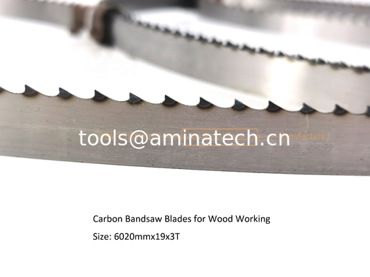 Les lames de tronçonneuse à bande de carbone pour le travail du bois Taille: 6020mmx19x3T,coupe de bois fournisseur