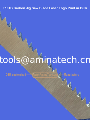 T101B Carbon Jig Saw Blade Logo laser Imprimé en vrac: 100mmx8x10T, coupe de bois, lame de scie réciproque fournisseur