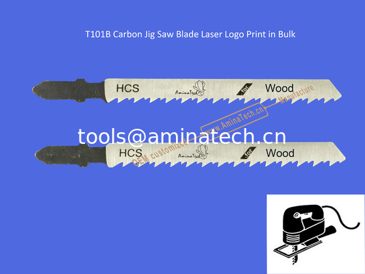 T101B Carbon Jig Saw Blade Logo laser Imprimé en vrac: 100mmx8x10T, coupe de bois, lame de scie réciproque fournisseur