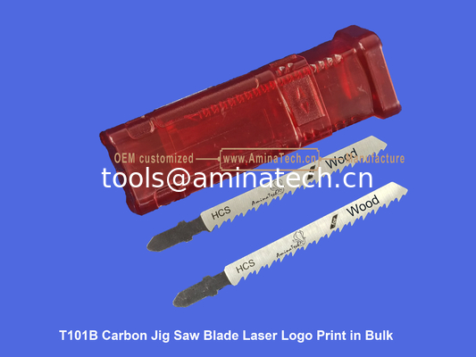 T101B Carbon Jig Saw Blade Logo laser Imprimé en vrac: 100mmx8x10T, coupe de bois, lame de scie réciproque fournisseur