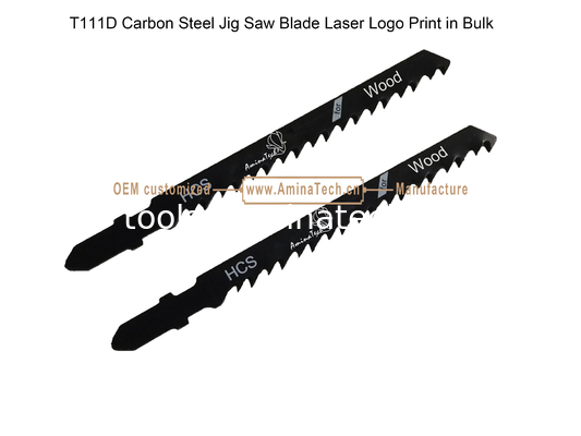 Lame de scie sauteuse au carbone T111D avec impression laser du logo en vrac, taille : 100 mm x 8 x 6T, pour la coupe du bois, lame de scie alternative fournisseur
