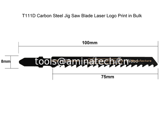 Lame de scie sauteuse au carbone T111D avec impression laser du logo en vrac, taille : 100 mm x 8 x 6T, pour la coupe du bois, lame de scie alternative fournisseur