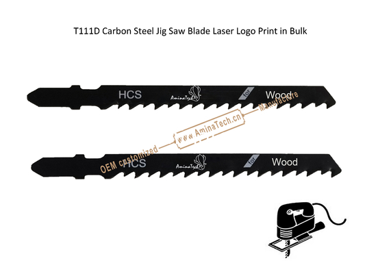 Lame de scie sauteuse au carbone T111D avec impression laser du logo en vrac, taille : 100 mm x 8 x 6T, pour la coupe du bois, lame de scie alternative fournisseur