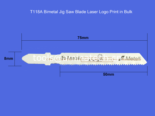 T118A Lame de scie sauteuse bimétal avec impression laser du logo en vrac, Lame de scie alternative, Outils électriques fournisseur