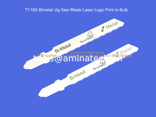 T118A Lame de scie sauteuse bimétal avec impression laser du logo en vrac, Lame de scie alternative, Outils électriques fournisseur