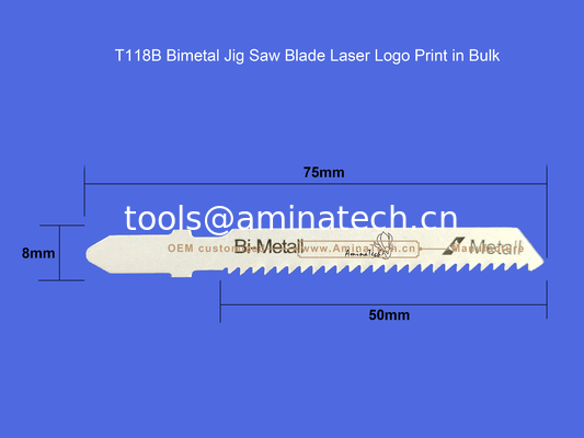 T118B Lame de scie sauteuse bimétal avec impression laser en gros, Lame de scie alternative, Outils électriques fournisseur