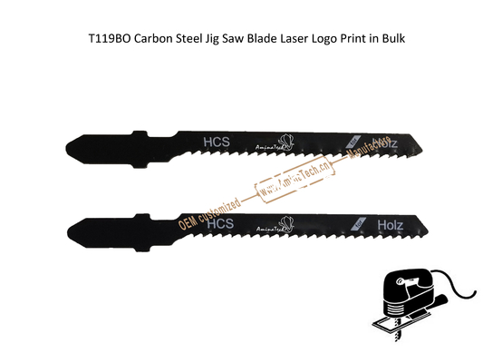 T119BO Carbon Jig Saw Blade Logo laser Impression en vrac:75mmX6x12T, coupe de bois, lame de scie réciproque fournisseur