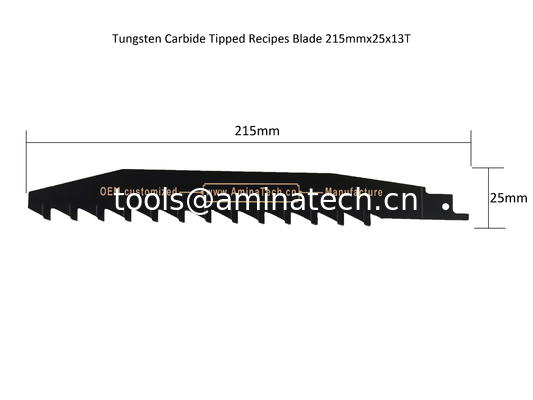 Tungsten Carbide Tipped Recipes Blade 215mmx25x13T,Reciprocating,Power Tools fournisseur