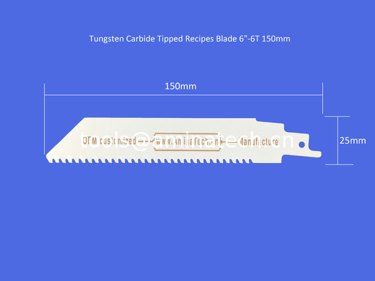 Lame de scie alternative à pointe carbure de tungstène 6"-6T 150mm, alternative, outils électriques fournisseur