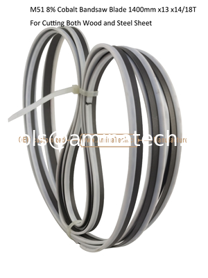 Lame de scie à ruban M51 8% Cobalt   1400mm x13 x14/18T   Pour couper le bois et la tôle d'acier fournisseur