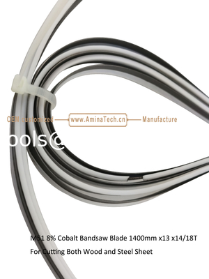 Lame de scie à ruban M51 8% Cobalt   1400mm x13 x14/18T   Pour couper le bois et la tôle d'acier fournisseur