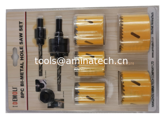 8 PC ensemble de scies à trous en bi-métal, outils électriques, perceuses fournisseur