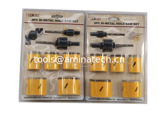 8 PC ensemble de scies à trous en bi-métal, outils électriques, perceuses fournisseur