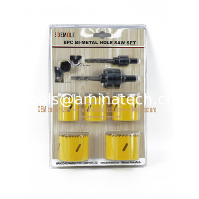8 PC ensemble de scies à trous en bi-métal, outils électriques, perceuses fournisseur
