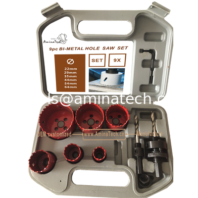 9 PC Kit de scie à trous bi-métalliques, outils électriques, perceuses fournisseur