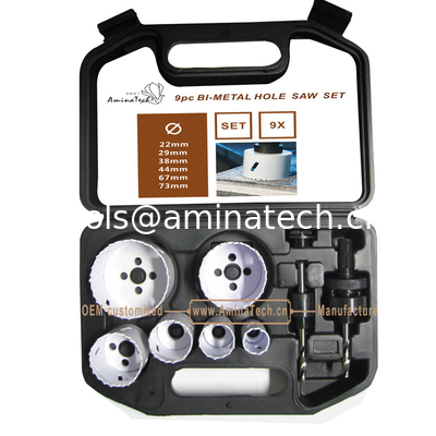 9 PC Kit de scie à trous bi-métalliques, outils électriques, perceuses fournisseur