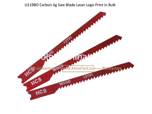 Lame de scie sauteuse en acier au carbone U119BO avec logo laser imprimé en gros, taille : 75 mm x 6 x 12T, pour la coupe du bois, lames de scie alternative fournisseur