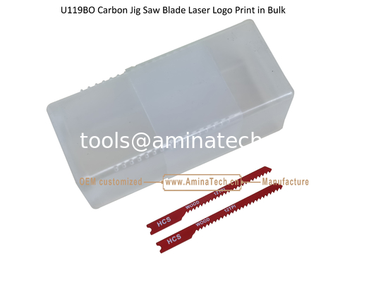 Lame de scie sauteuse en acier au carbone U119BO avec logo laser imprimé en gros, taille : 75 mm x 6 x 12T, pour la coupe du bois, lames de scie alternative fournisseur