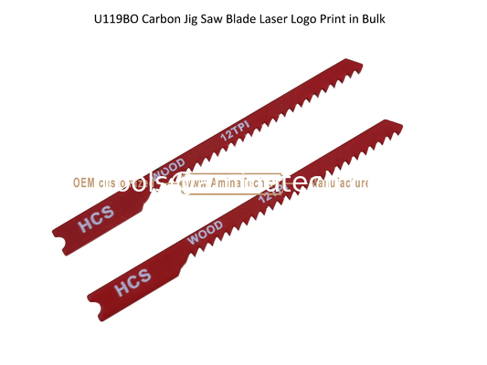 Lame de scie sauteuse en acier au carbone U119BO avec logo laser imprimé en gros, taille : 75 mm x 6 x 12T, pour la coupe du bois, lames de scie alternative fournisseur