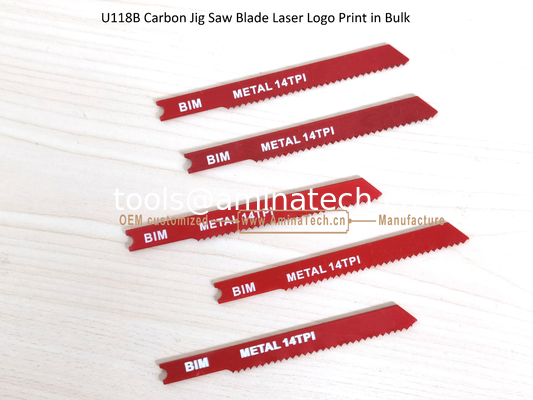 U118B Bimetal Jig Saw Blade Logo laser Imprimé en vrac, Blade de scie réciproque, outils électriques fournisseur
