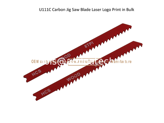 Lame de scie sauteuse en acier au carbone U111C, impression laser du logo en vrac, taille : 100 mm x 8 x 8T, pour la coupe du bois, lame de scie alternative fournisseur