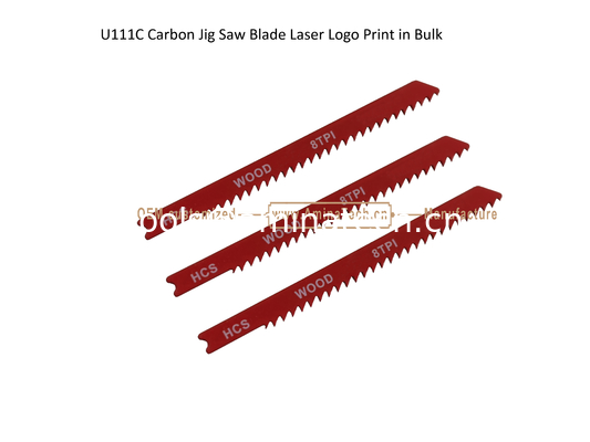 Lame de scie sauteuse en acier au carbone U111C, impression laser du logo en vrac, taille : 100 mm x 8 x 8T, pour la coupe du bois, lame de scie alternative fournisseur