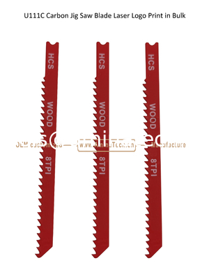 Lame de scie sauteuse en acier au carbone U111C, impression laser du logo en vrac, taille : 100 mm x 8 x 8T, pour la coupe du bois, lame de scie alternative fournisseur