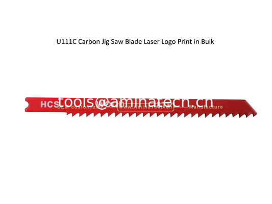 Lame de scie sauteuse en acier au carbone U111C, impression laser du logo en vrac, taille : 100 mm x 8 x 8T, pour la coupe du bois, lame de scie alternative fournisseur