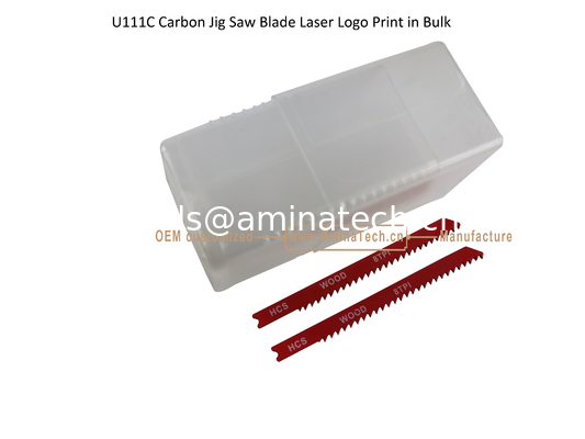 Lame de scie sauteuse en acier au carbone U111C, impression laser du logo en vrac, taille : 100 mm x 8 x 8T, pour la coupe du bois, lame de scie alternative fournisseur