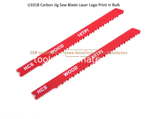 U101B Jig Saw Blade en acier au carbone Logo laser imprimé en vrac: 100 mmx8x10T, lame de scie réciproque fournisseur