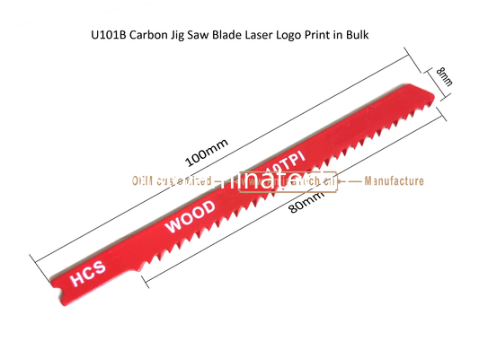 U101B Jig Saw Blade en acier au carbone Logo laser imprimé en vrac: 100 mmx8x10T, lame de scie réciproque fournisseur