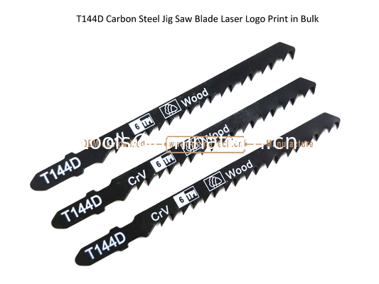 Lame de scie sauteuse au carbone T144D avec impression laser du logo en vrac, taille : 100 mm x 8 x 6T, pour la coupe du bois, lame de scie alternative fournisseur