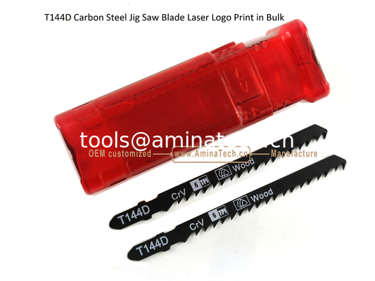 Lame de scie sauteuse au carbone T144D avec impression laser du logo en vrac, taille : 100 mm x 8 x 6T, pour la coupe du bois, lame de scie alternative fournisseur