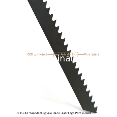 Lame de scie sauteuse en acier au carbone T111C, impression laser du logo en vrac, taille : 100 mm x 8 x 8T, pour la coupe du bois, lame de scie alternative fournisseur