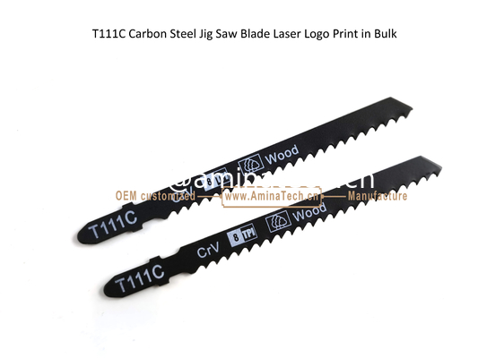 Lame de scie sauteuse en acier au carbone T111C, impression laser du logo en vrac, taille : 100 mm x 8 x 8T, pour la coupe du bois, lame de scie alternative fournisseur