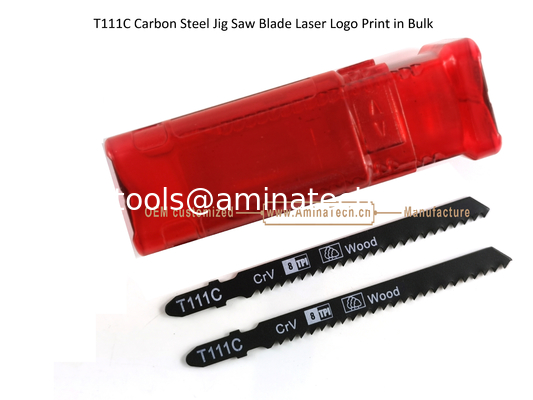 Lame de scie sauteuse en acier au carbone T111C, impression laser du logo en vrac, taille : 100 mm x 8 x 8T, pour la coupe du bois, lame de scie alternative fournisseur