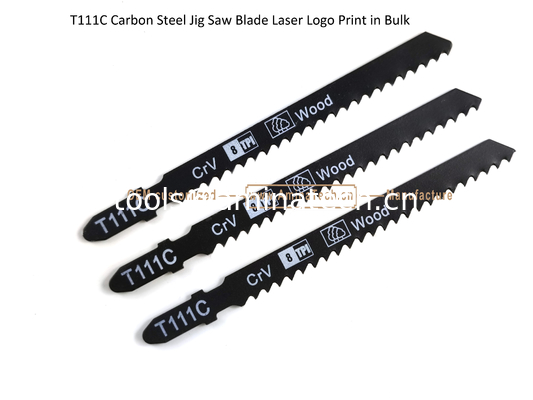 Lame de scie sauteuse en acier au carbone T111C, impression laser du logo en vrac, taille : 100 mm x 8 x 8T, pour la coupe du bois, lame de scie alternative fournisseur