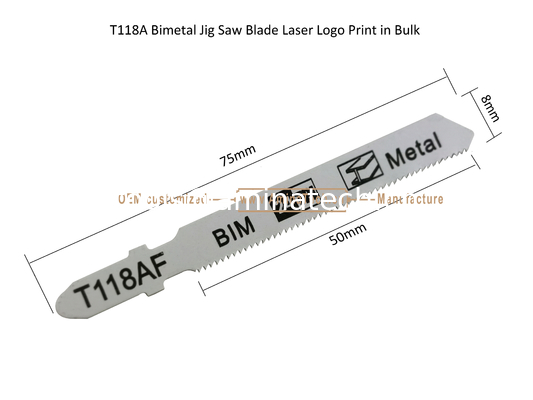 T118AF Bimetal Jig Saw Blade Laser Logo Print in Bulk,Reciprocating Saw Blade ,Power Tools fournisseur