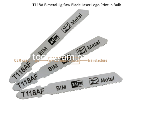 T118AF Bimetal Jig Saw Blade Laser Logo Print in Bulk,Reciprocating Saw Blade ,Power Tools fournisseur