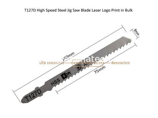 T127D Blade à scie à jet en acier à grande vitesse Impression laser Logo en vrac: 100mmx8x8T, coupe de bois, lame de scie réciproque fournisseur