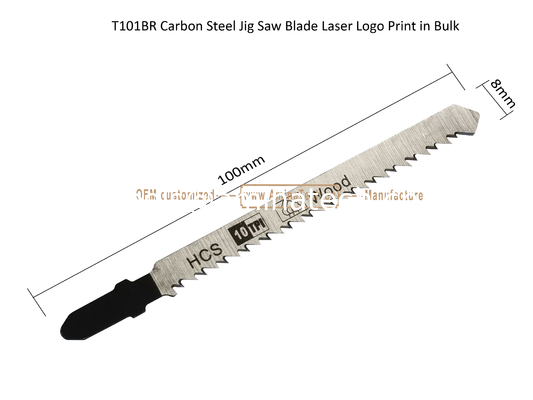 T101BR Jig Saw Blade en acier au carbone Impression laser du logo en vrac: 100mmx8x10T, coupe de bois, lame de scie réciproque fournisseur