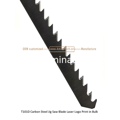 Lame de scie sauteuse en acier au carbone T101D, impression laser du logo en gros, dimensions : 100mm x 8 x 6T, pour la coupe du bois, emballage en boîte fournisseur