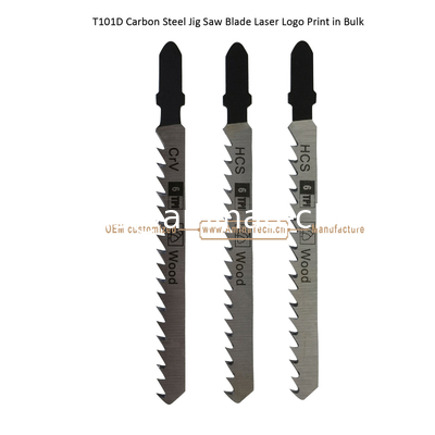 Lame de scie sauteuse en acier au carbone T101D, impression laser du logo en gros, dimensions : 100mm x 8 x 6T, pour la coupe du bois, emballage en boîte fournisseur
