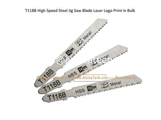 Lame de scie sauteuse en acier rapide T118B avec logo laser imprimé en vrac, lame de scie alternative, outils électriques fournisseur