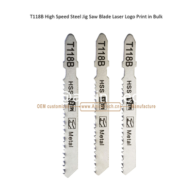 Lame de scie sauteuse en acier rapide T118B avec logo laser imprimé en vrac, lame de scie alternative, outils électriques fournisseur