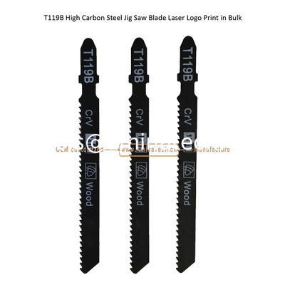 T119B Carbon Jig Saw Blade Laser Logo Imprimé en vrac: 92mmX8x12T, Coupe de bois, réciproque fournisseur