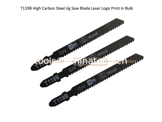 T119B Carbon Jig Saw Blade Laser Logo Imprimé en vrac: 92mmX8x12T, Coupe de bois, réciproque fournisseur
