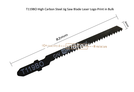 T119BO Carbon Jig Saw Blade Laser Logo Print in Bulk size:82mmX6x12T, Cutting Wood,Reciprocating fournisseur
