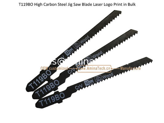 T119BO Carbon Jig Saw Blade Laser Logo Print in Bulk size:82mmX6x12T, Cutting Wood,Reciprocating fournisseur